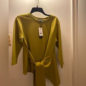 CHARTREUSE ASYMMETRICAL TOP NWT